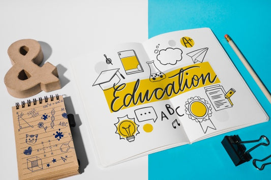 Free Notebook Mockup For Education Concept Psd