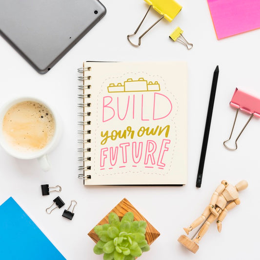 Free Notebook With Inspirational Message Psd