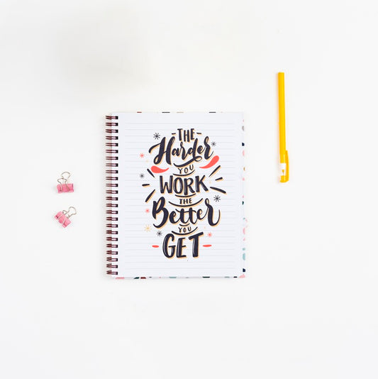 Free Notebook With Inspirational Quotation Psd