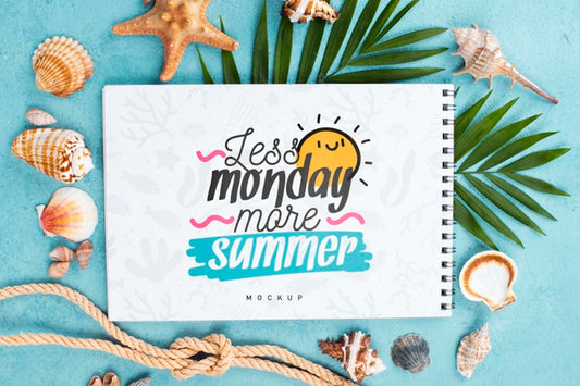 Free Notebook With Nautic Message Psd