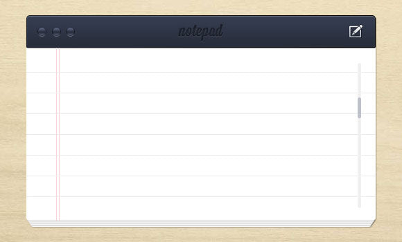 Free Notepad Ui Design Psd – CreativeBooster