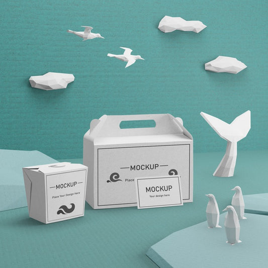 Free Ocean Day Concept With Sustainable Paper Bags Psd