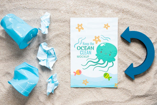 Free Ocean Day Keep The Waters Clean Mock-Up Psd