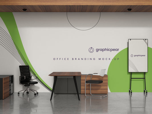 Free Office Branding Scene Mockup