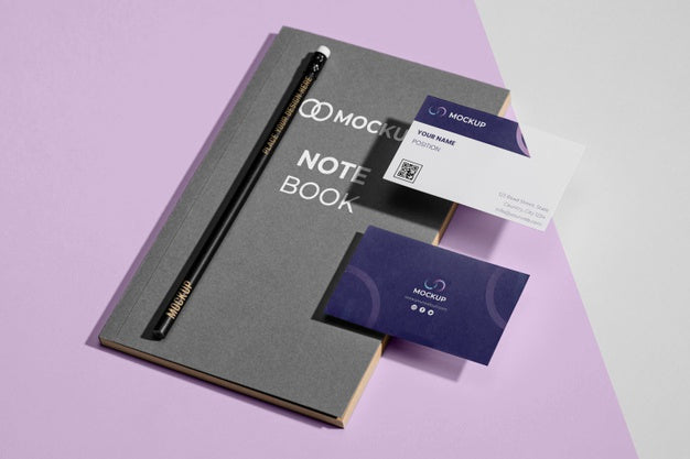 Free Office Stationery Mock-Up With Paper Psd