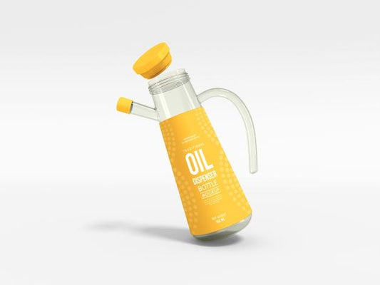 Free Oil Dispenser Bottle Packaging Mockup Psd
