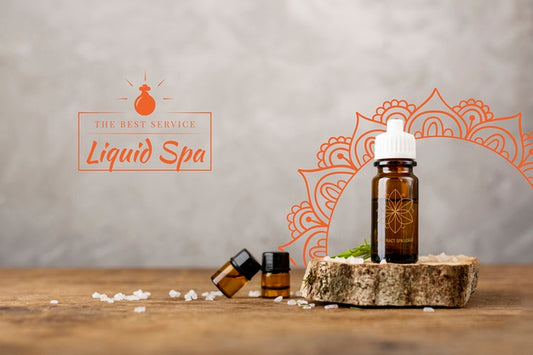 Free Oily Natural Products For Spa Massage Psd