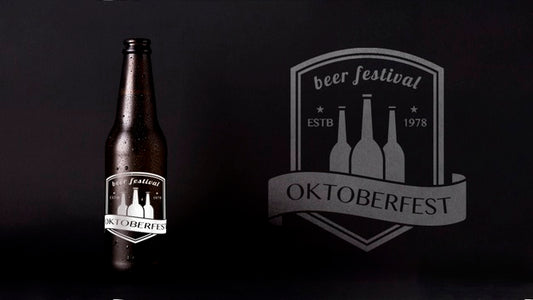 Free Oktober Fest Mock-Up Beer With Black Background Psd