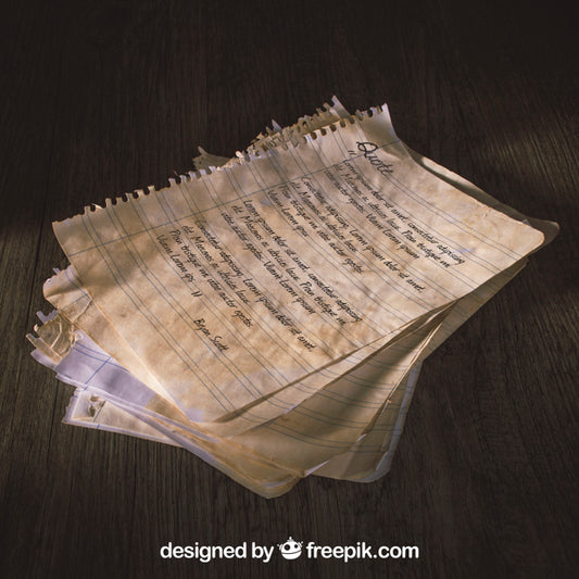 Free Old Paper Mockup With Text Psd
