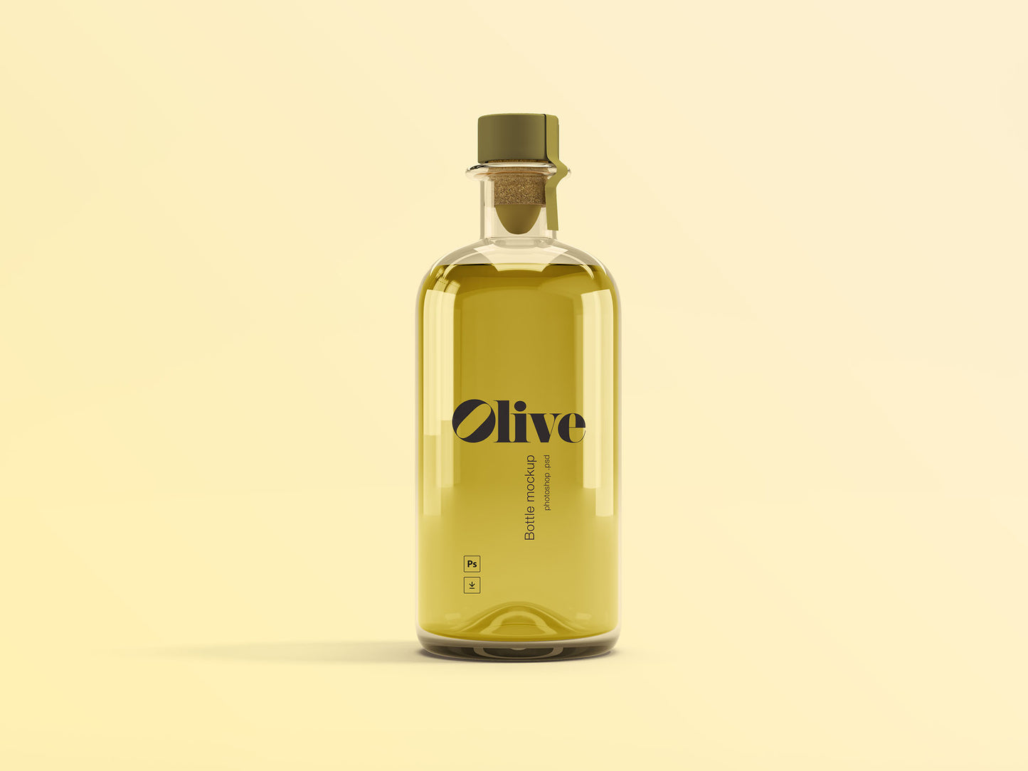 Free Olive Oil Bottle Mockup