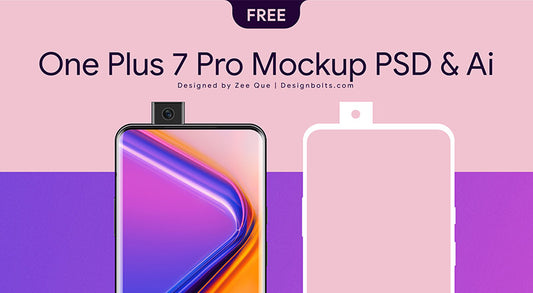 Free One Plus 7 Pro Mockup Psd & Ai