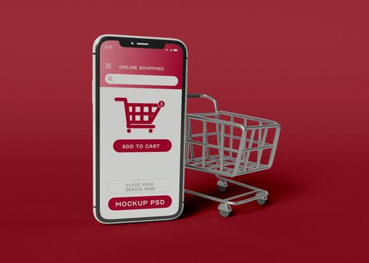 Free Online Shopping App Mockup Psd