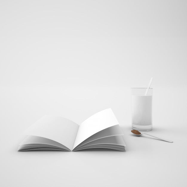 Free Open Book And Spoon With Coffee Psd