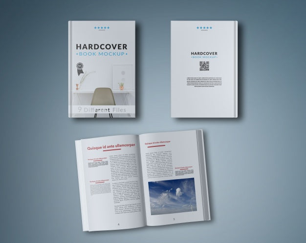 Free Open Book And Two Covers Mock Up Psd