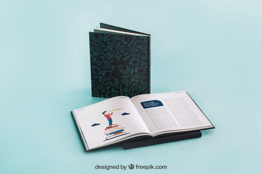 Free Open Book Cover Mockup Psd