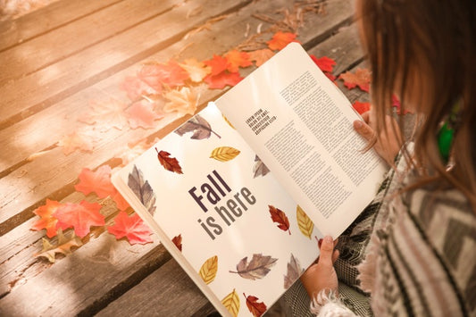 Free Open Book Mockup With Halloween Concept Psd