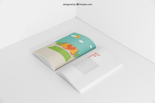 Free Open Booklet Mockup Psd