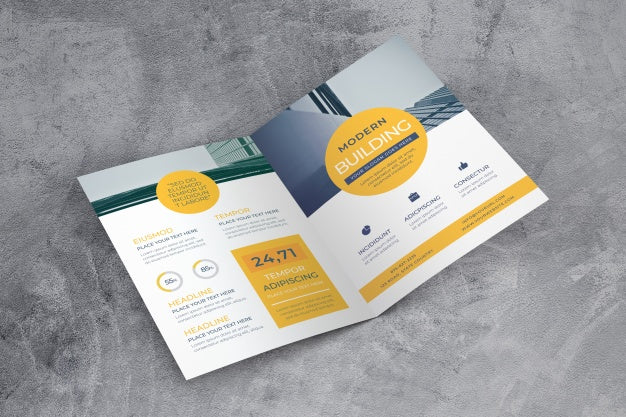 Free Open Brochure Mockup Psd