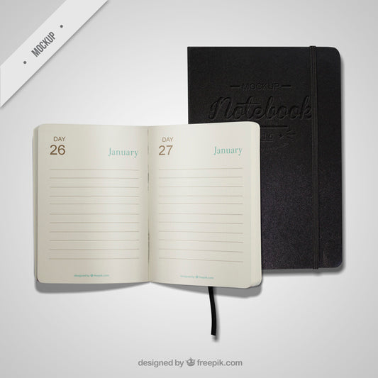 Free Open Diary And Notebook Psd