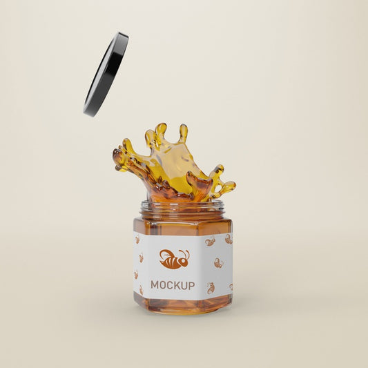 Free Open Jar With Honey Psd