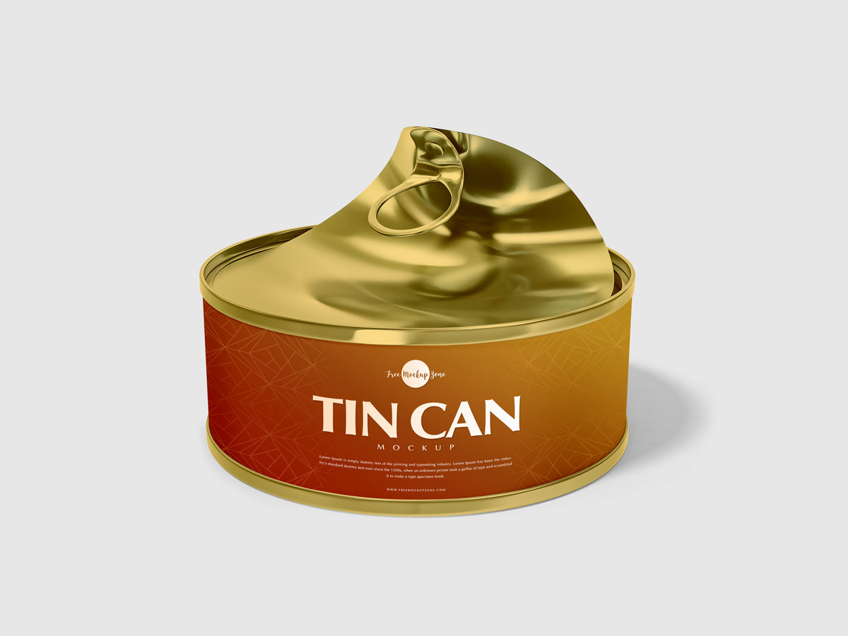 Free Open Tin Can Mockup Psd For Presentation 2018
