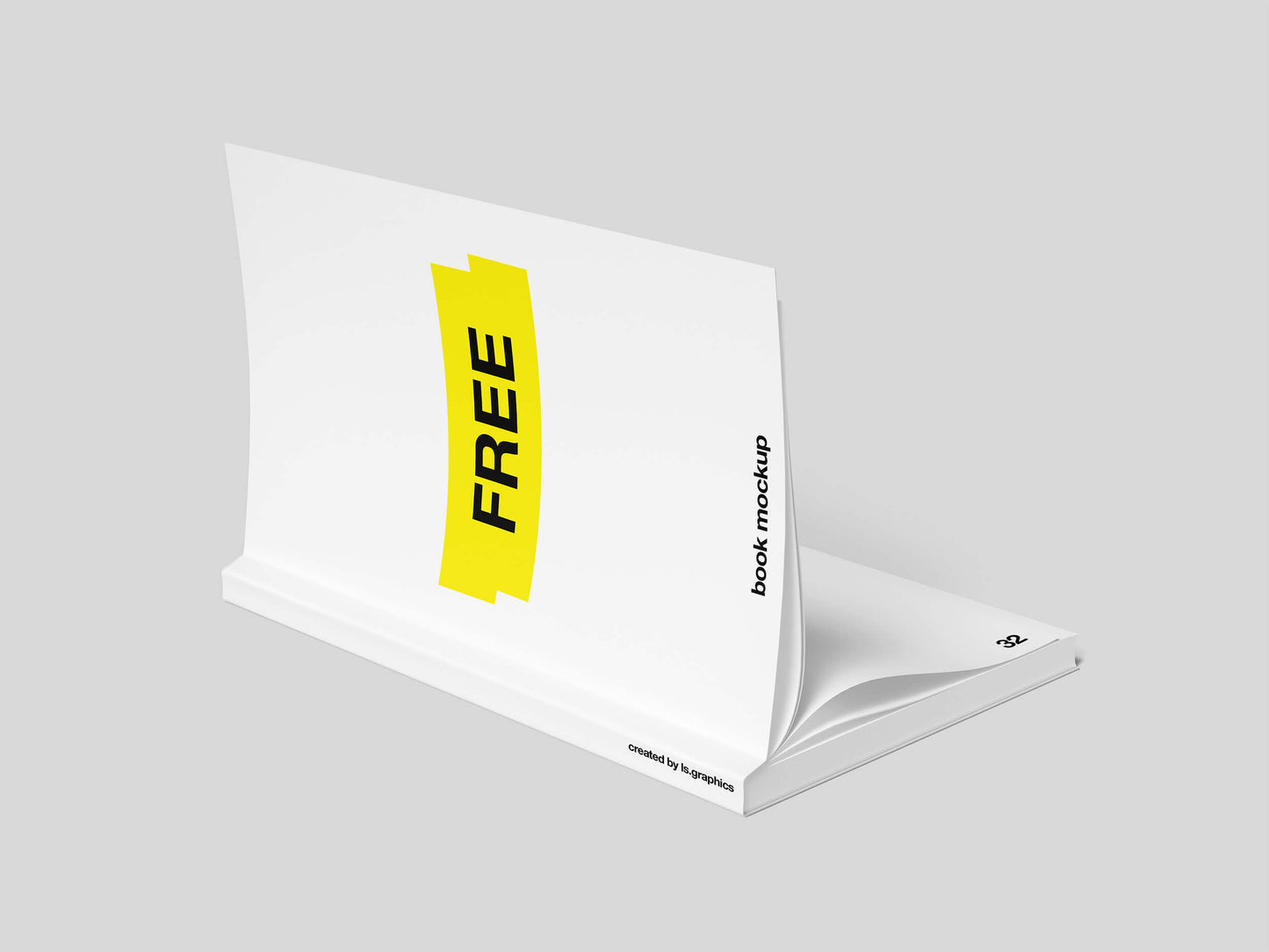 Free Opened Soft Cover Book Mockup