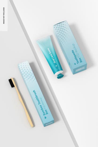 Free Oral Care Scene Mockup, Dropped Psd