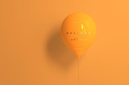 Free Orange Balloon Mockup Psd