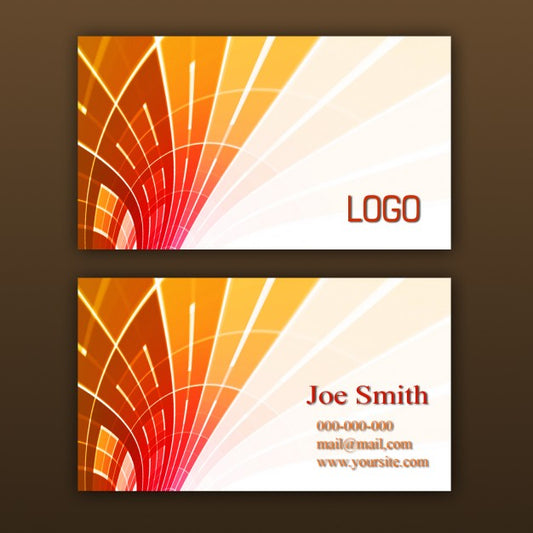 Free Orange Business Card Template Psd