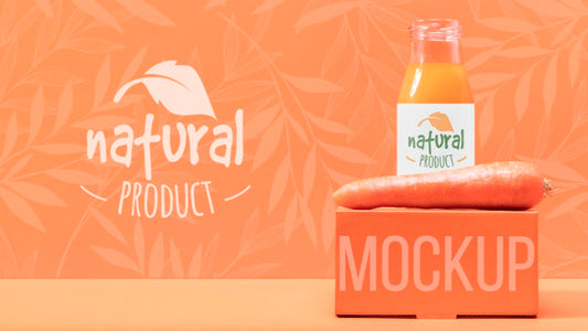 Free Orange Natural Smoothie Mock-Up Psd