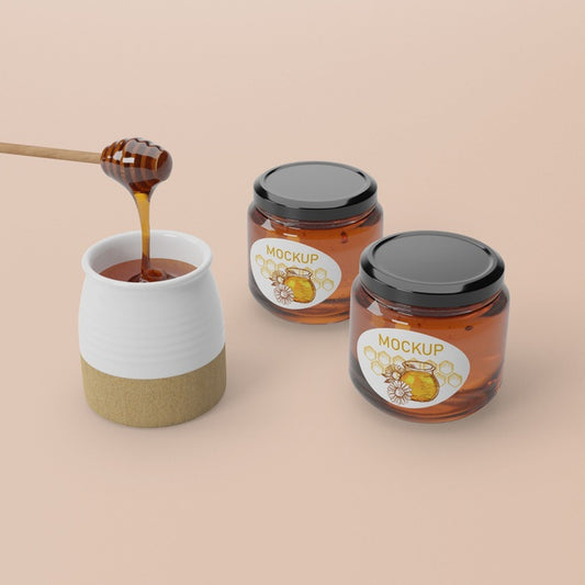 Free Organic Honey Product Psd
