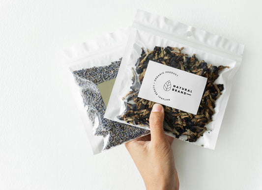 Free Organic Tea Branding And Packaging Mockup Psd