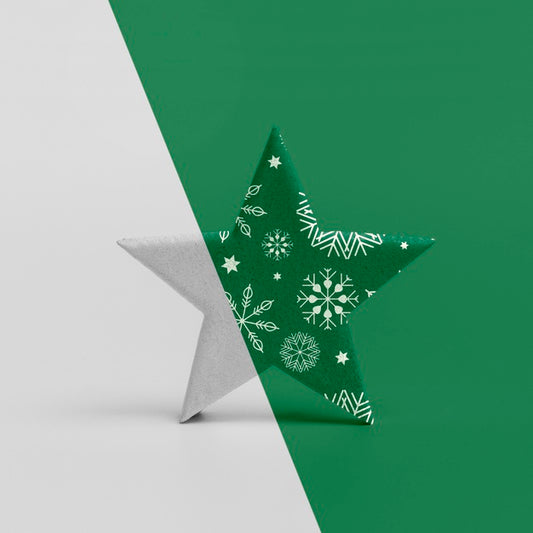 Free Ornamental Christmas Star Mock-Up Psd