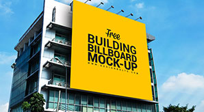 Free Outdoor Advertisement Building Billboard Mockup Psd