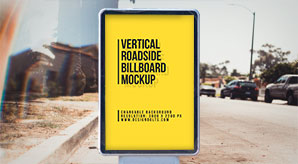 Free Outdoor Advertising Roadside Street Billboard Mockup Psd