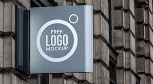 Free Outdoor Advertising Shop Sign Logo Mockup Psd