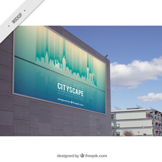 Free Outdoor Billboard Of Cityscape Psd