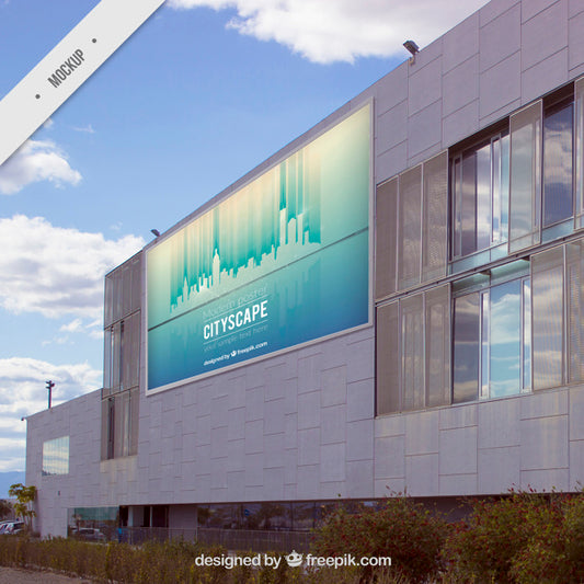 Free Outdoor Billboard On A Modern Building Psd
