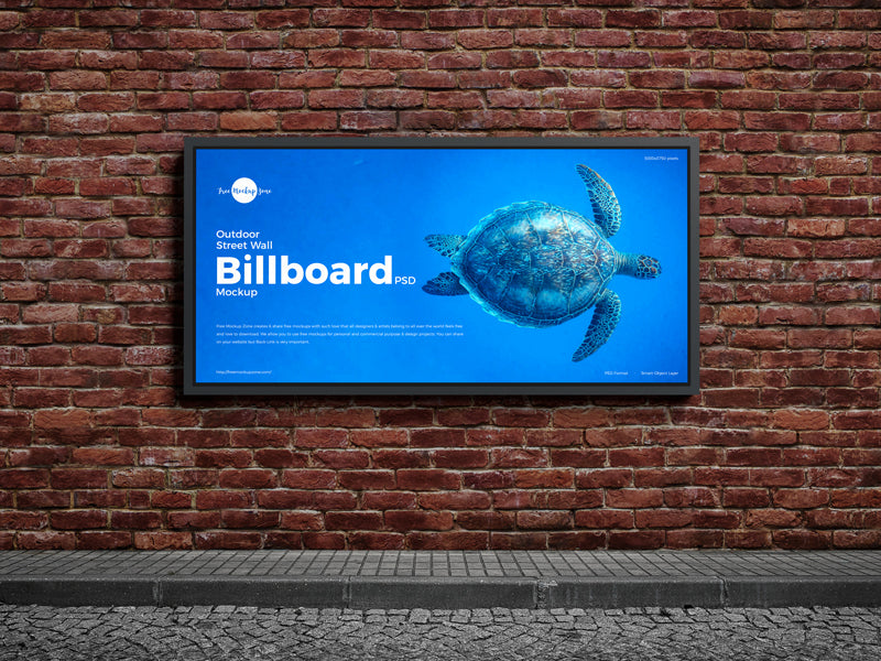 Free Outdoor Street Wall Billboard Mockup Psd