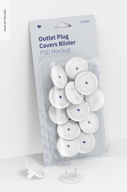 Free Outlet Plug Covers Blister Mockup Psd