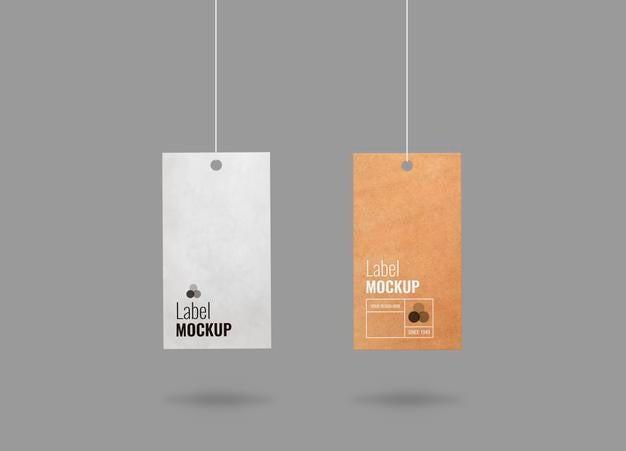 Free Pack Of Hanging Labels Mockup Psd