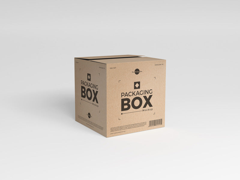 Free Packaging Delivery Box Mockup