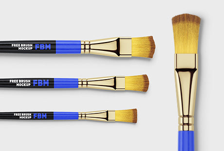 Free Paint Brushes Mockup