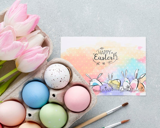 Free Painted Eggs For Easter Psd
