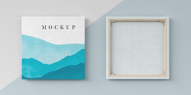 Free Painting Canvas Mock With Linen Fabric Psd