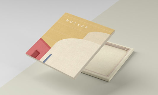 Free Painting Canvas Mock With Linen Fabric Psd