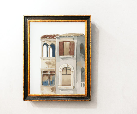 Free Painting Of Buildings In A Frame