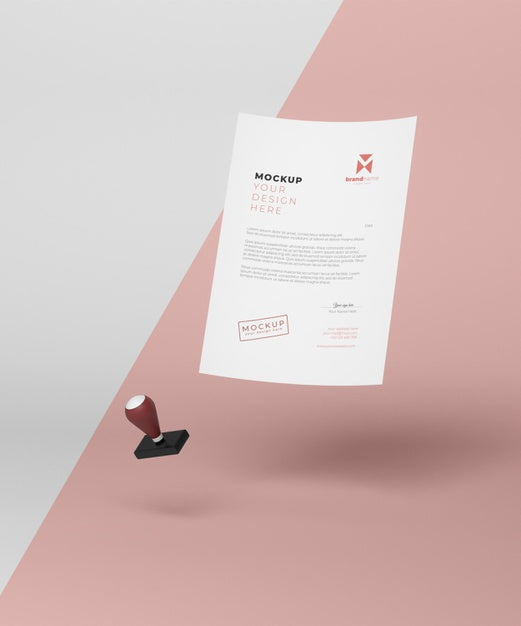 Free Paper And Seal Mock-Up Arrangement Psd