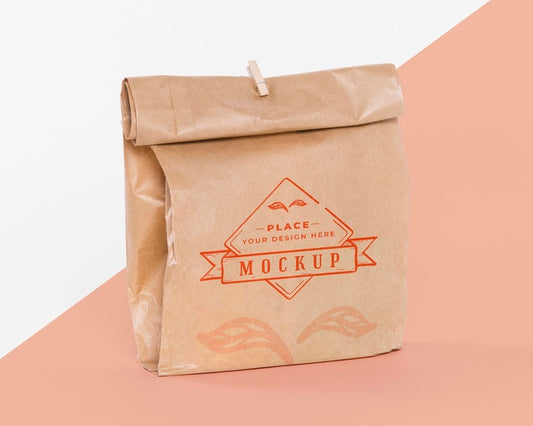 Free Paper Bag Concept With Mock-Up Psd