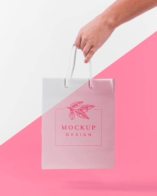 Free Paper Bag Concept With Mock-Up Psd